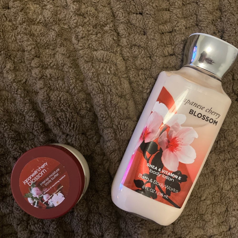 Bath&Body Works Japanese Cherry Blossom Body Butter and Lotion Combo